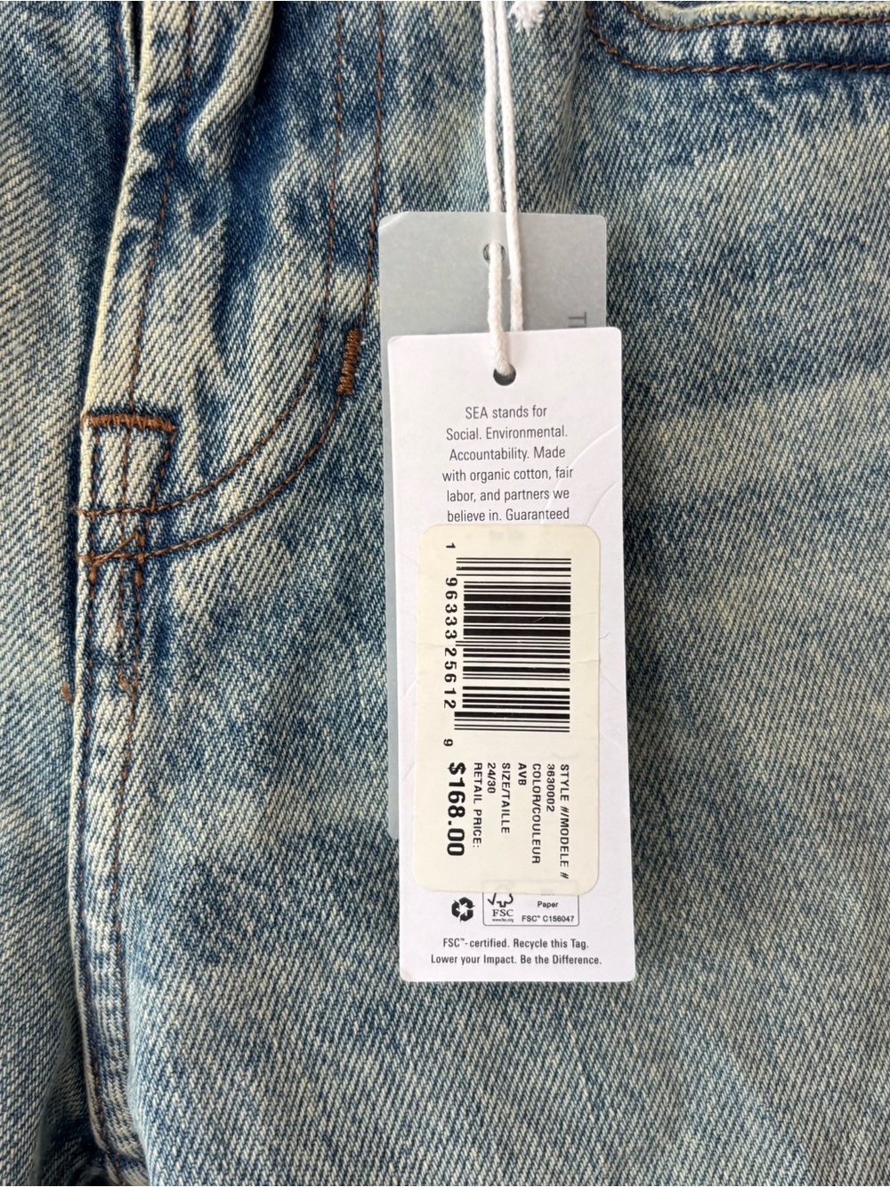 Outerknown Women's The Beachcomber Relaxed SEA Jeans 24x30 Retail $168 NWT - Picture 6 of 11